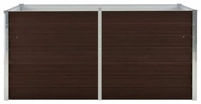 vidaXL Ζαρντινιέρα Ψηλή Καφέ 160 x 80 x 77 εκ. από Γαλβανισμένο Χάλυβα