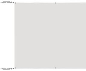 vidaXL Τέντα Κάθετη Λευκή 60 x 1200 εκ. από Ύφασμα Oxford
