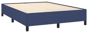 vidaXL Κρεβάτι Boxspring με Στρώμα Μπλε 140x200 εκ. Υφασμάτινο