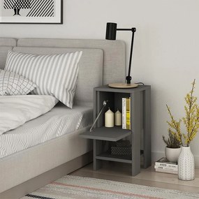 Κομοδίνο Ema Megapap χρώμα ανθρακί 30x30x55εκ.