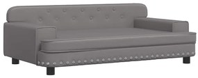 vidaXL Καναπές Παιδικός Γκρι 90 x 53 x 30 εκ. από Συνθετικό Δέρμα