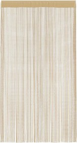 vidaXL Κουρτίνες με Κρόσσια 2 τεμ. Μπεζ 140 x 250 εκ.