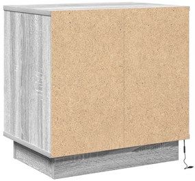 vidaXL κομοδίνο  με LED Γκρι Sonoma 50x34,5x50 εκ