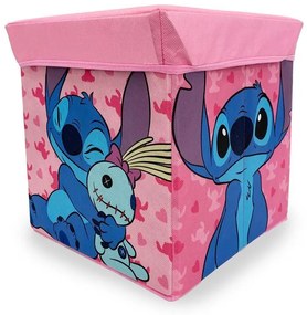 Κουτί-Σκαμπό Polyester Disney Home Lilo &amp; Stitch 13 Pink 30x30x30εκ. DimCol