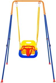 VEVOR Swing Sets for Backyard 3 in 1 Toddler Swing Set with 4 Sandbags Foldable