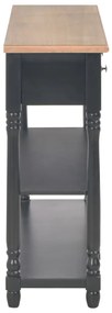 vidaXL Τραπέζι Κονσόλα Μαύρο 110 x 30 x 76 εκ. από Επεξεργασμένο Ξύλο