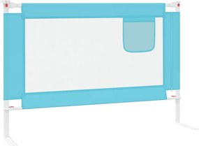 vidaXL Μπάρα Κρεβατιού Προστατευτική Μπλε 100 x 25 εκ. Υφασμάτινη
