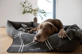 Palopa Κουβέρτα σκύλου - Ida, Checked Anthracite Light Gray L