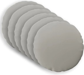 vidaXL Κάλυμμα Μαξιλαριού 6 pcs HEERLEN Γκρι Ø 30 cm Πολυεστέρας