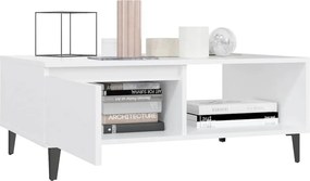 vidaXL Τραπεζάκι Σαλονιού Λευκό 90 x 60 x 35 εκ. από Μοριοσανίδα