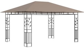 vidaXL Κιόσκι με Αντικουνουπικό Δίχτυ Taupe 4x3x2,73 μ. / 180 γρ./μ²