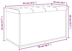 ΠΑΓΚΑΚΙ ΑΠΟΘΗΚΕΥΣΗΣ ΓΚΡΙ SONOMA 82X42X45 ΕΚ. ΕΠΕΞΕΡΓΑΣΜΕΝΟ ΞΥΛΟ 835052