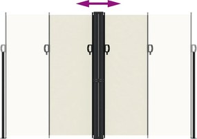 vidaXL Σκίαστρο Πλαϊνό Συρόμενο Κρεμ 220 x 1000 εκ.