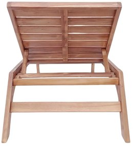 Ξαπλώστρα Melop teak ξύλο σε φυσική απόχρωση 200x70x35εκ