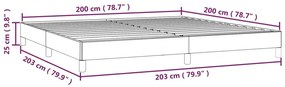 Σκελετός Κρεβατιού Χωρίς Στρώμα Taupe 200x200 εκ.Υφασμάτινο - Μπεζ-Γκρι