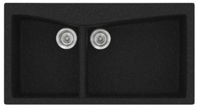 Sanitec Classic 326 Granite Black Ένθετος Νεροχύτης