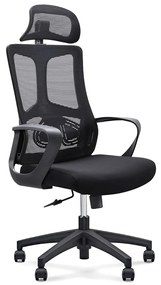 Πολυθρόνα Διευθυντή BF8600 Μαύρο Ύφασμα Mesh 62x68x114/124cm