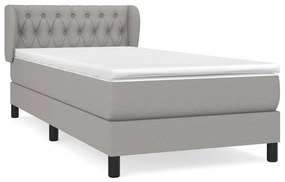 ΚΡΕΒΑΤΙ BOXSPRING ΜΕ ΣΤΡΩΜΑ ΑΝΟΙΧΤΟ ΓΚΡΙ 90X190 ΕΚ. ΥΦΑΣΜΑΤΙΝΟ 3126445