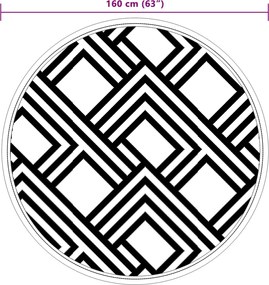 vidaXL Χαλί εξωτερικού χώρου ARAKIL γκρι Ø160 cm PP