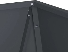 vidaXL Γλάστρα Ανθρακί 30 x 30 x 75 εκ Ατσάλι