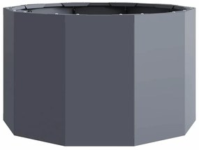 vidaXL Γλάστρα Ανθρακί 60 x 60 x 35 cm Ατσάλι