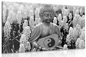 Εικόνα του Βούδα γιν και γιανγκ σε ασπρόμαυρο - 120x80