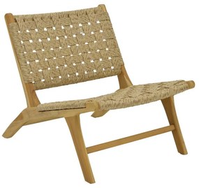 Foldere chair natural teak wood-rope 65x78x68cm 65x78x68 εκ.