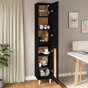 vidaXL Ντουλάπι Μαύρο 34,5 x 34 x 180 εκ. από Επεξεργασμένο Ξύλο