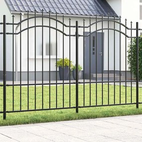 vidaXL Φράχτης Κήπου Γκρι 190 cm Ατσάλι με Επικάλυψη Πούδρας