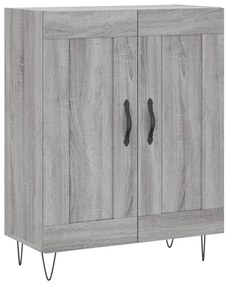 vidaXL Ντουλάπι Γκρι Sonoma 69,5 x 34 x 180 εκ. Επεξεργασμένο Ξύλο