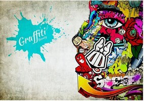 Αυτοκόλλητη φωτοταπετσαρία - Graffiti beauty - 245x175