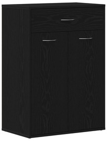 vidaXL Ντουλάπι Παπουτσιών Μαύρο Δρυς 60x35x84 εκ από Ξύλο