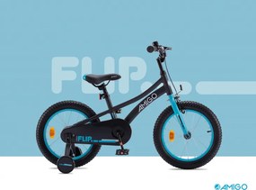 Flip 16 Inch 25 cm Boys Coaster Brake Black/Blue