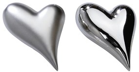 Διακοσμητικό ArteLibre Καρδιά Ασημί Κεραμικό 11x8.5x4cm Σε 2 Αποχρώσεις