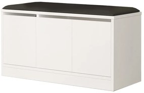 Παπουτσοθήκη-Σκαμπό Firefly pakoworld λευκό 89.5x35.5x46εκ