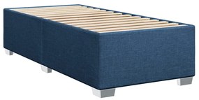 vidaXL Κρεβάτι Boxspring με Στρώμα Μπλε 90x200 εκ.Υφασμάτινο