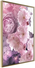 Αφίσα - Pink Bouquet - 40x60 - Χρυσό - Χωρίς πασπαρτού