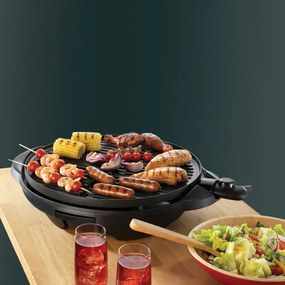 Ηλεκτρική ψησταριά/γκριλ George Foreman 22460-56, 2400 W, 44,5 εκ., 15 μερίδες, 5 επίπεδα θερμοκρασίας, Αντικολλητική επίστρωση, Μαύρο