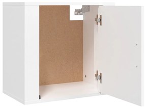 vidaXL Κομοδίνο Επιτοίχιο Λευκό 50 x 30 x 47 εκ.