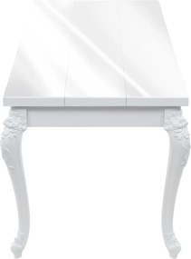 vidaXL Τραπεζαρία Γυαλιστερή Λευκή 179 x 89 x 81 εκ.