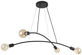 Φωτιστικό Οροφής Helix 2724 4xΕ27 15W 90x125cm Black TK Lighting