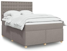 ΚΡΕΒΑΤΙ BOXSPRING ΜΕ ΣΤΡΩΜΑ TAUPE 140X190 ΕΚ. ΥΦΑΣΜΑΤΙΝΟ 3293593