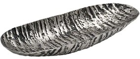 Διακοσμητική Πιατέλα 941-124-017 15x41x6cm Silver Μέταλλο