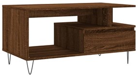 vidaXL Τραπεζάκι Σαλονιού Καφέ Δρυς 90x49x45 εκ. Επεξεργασμ. Ξύλο