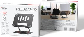 Yesido LP08 Περιστρεφόμενη Βάση Laptop 360° για 13 έως 20" Γκρι
