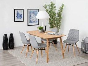 Τραπέζι Oakland D101, Δρυς, 76x80x150cm, 24 kg, Ινοσανίδες μέσης πυκνότητας, Φυσικό ξύλο καπλαμά, Ξύλο, Ξύλο: Δρυς | Epipla1.gr