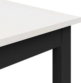 vidaXL Τραπέζι μπαρ Λευκό 60 x 60 x 105 cm Στερεά ξυλεία πεύκου