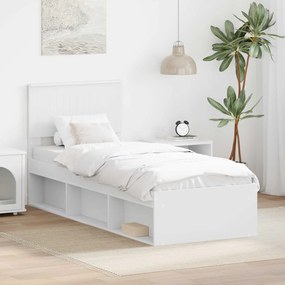 vidaXL Σκελετός Κρεβατιού Λευκό 75 x 190 cm Στερεά ξυλεία πεύκου