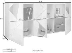 Vito Μπουφές Λευκός 181x42x84