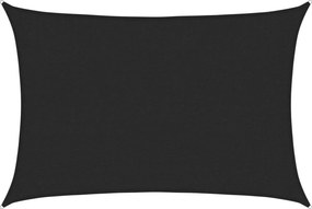 vidaXL Πανί Σκίασης Μαύρο 2 x 3 μ. από HDPE 160 γρ./μ²